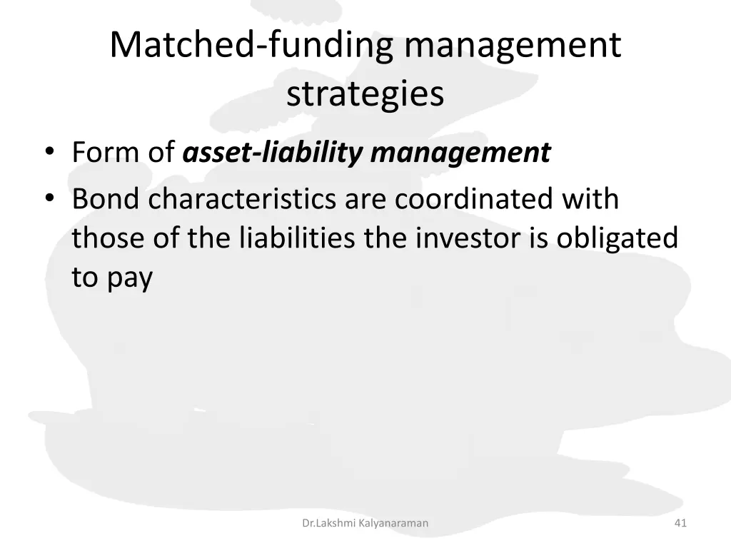 matched funding management strategies 1