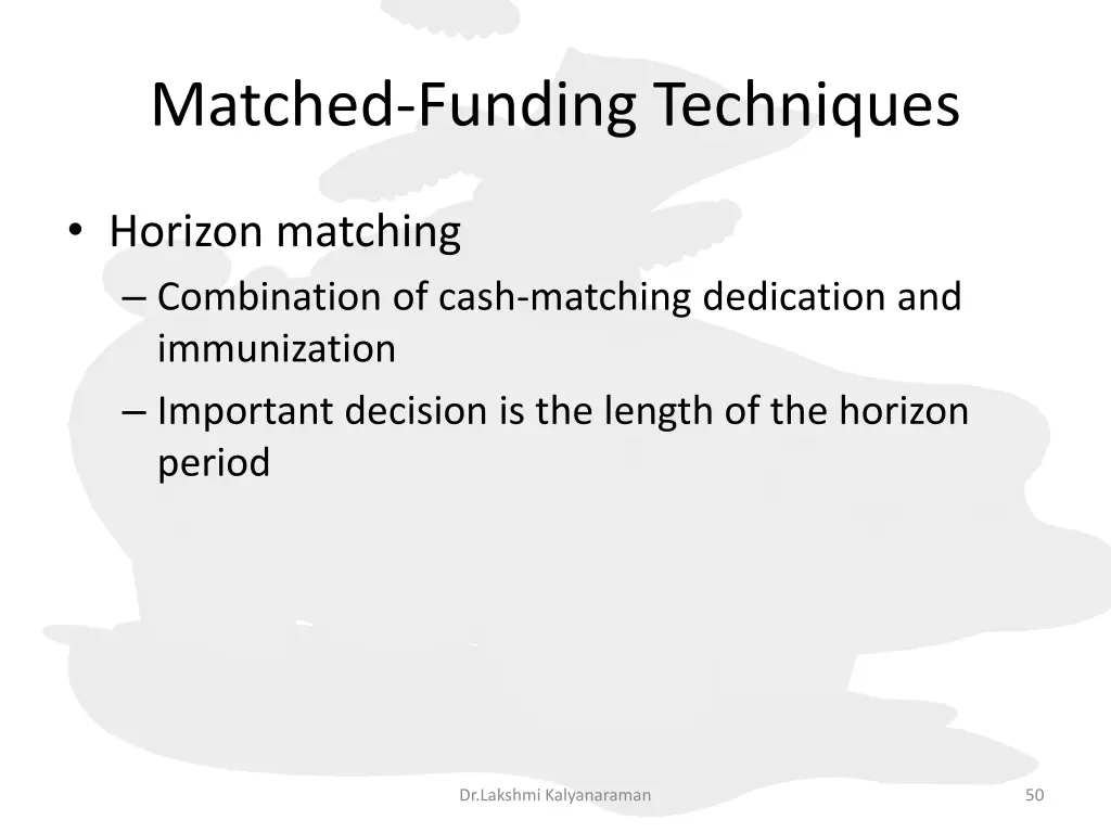 matched funding techniques