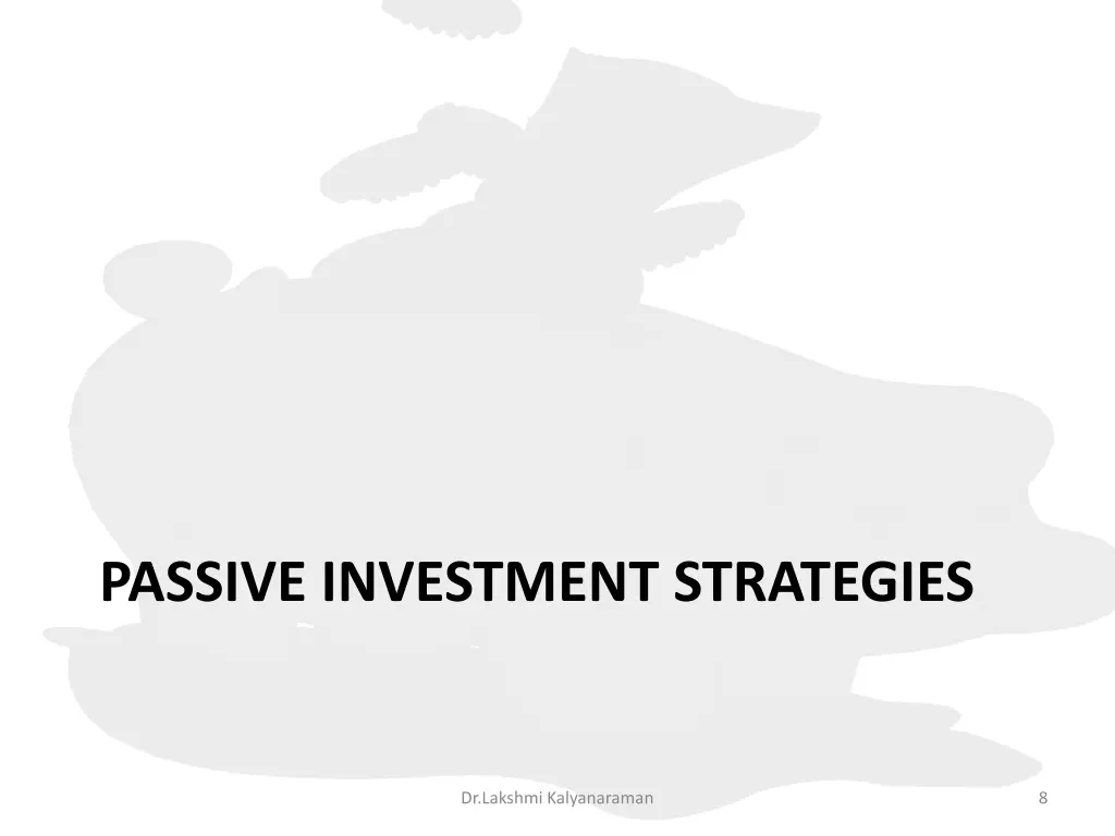 passive investment strategies