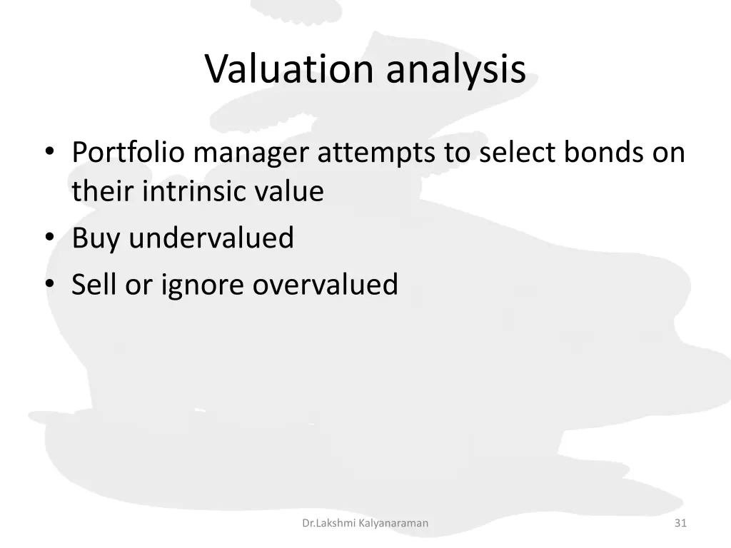 valuation analysis