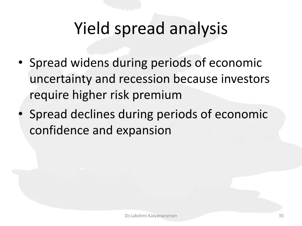 yield spread analysis 1