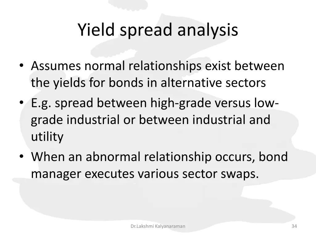 yield spread analysis