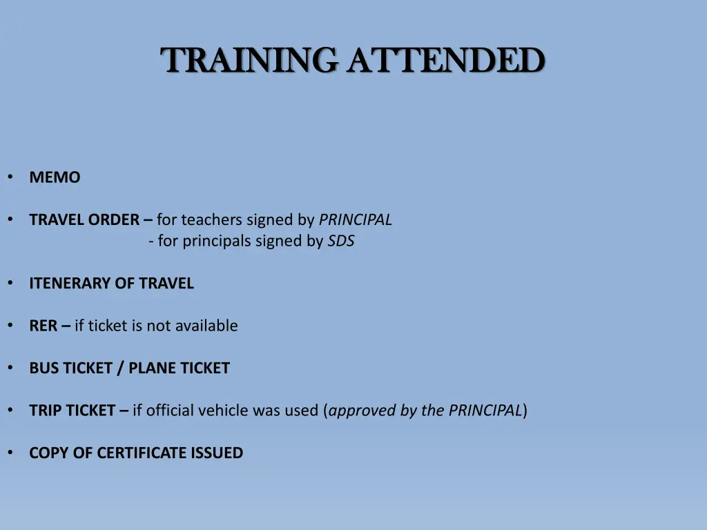 training training attended attended