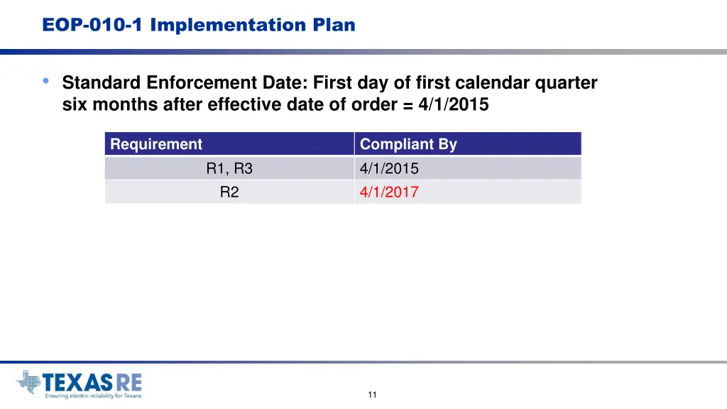eop 010 1 implementation plan