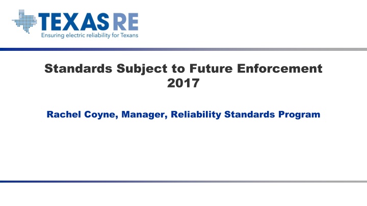 standards subject to future enforcement 2017