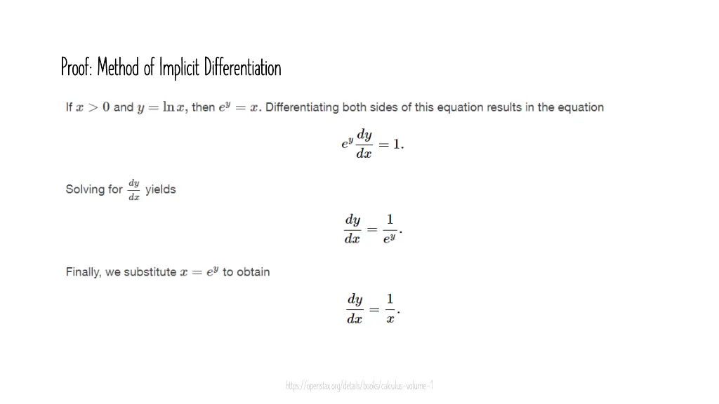 proof method of implicit differentiation proof
