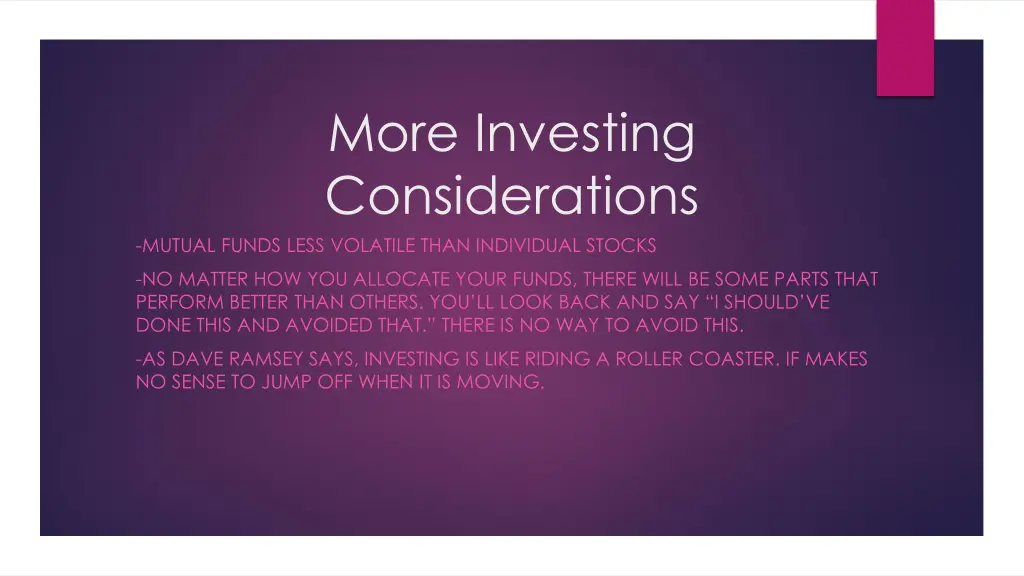 more investing considerations mutual funds less