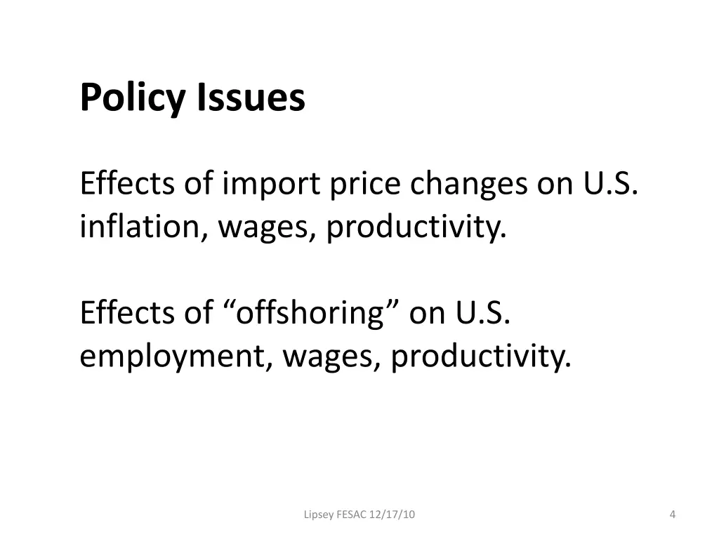 policy issues