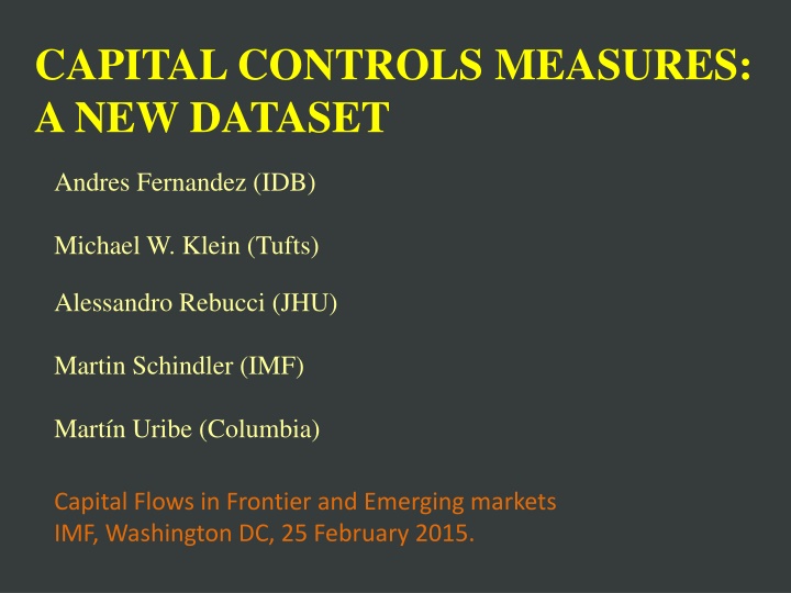 capital controls measures a new dataset