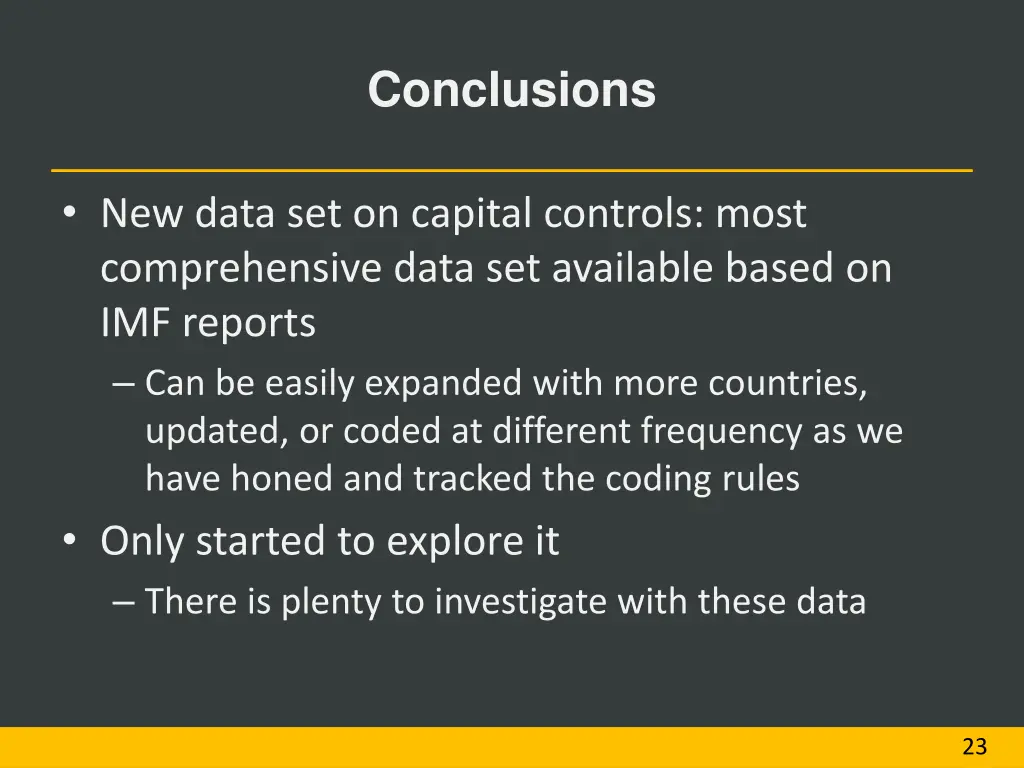 conclusions