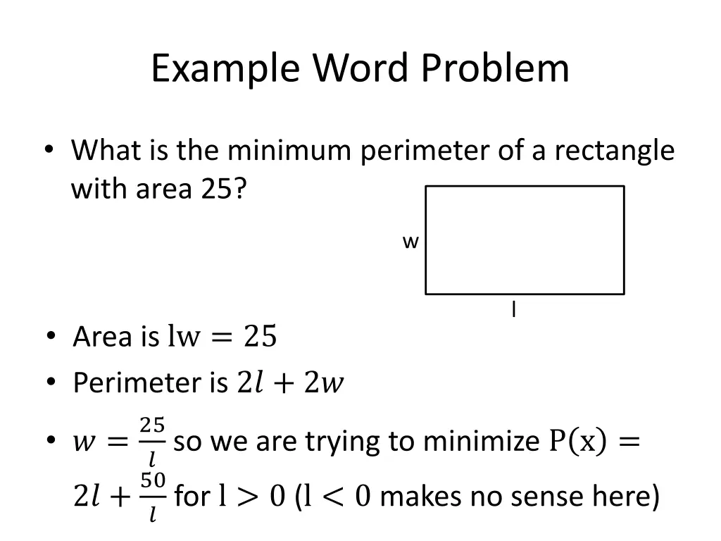 example word problem
