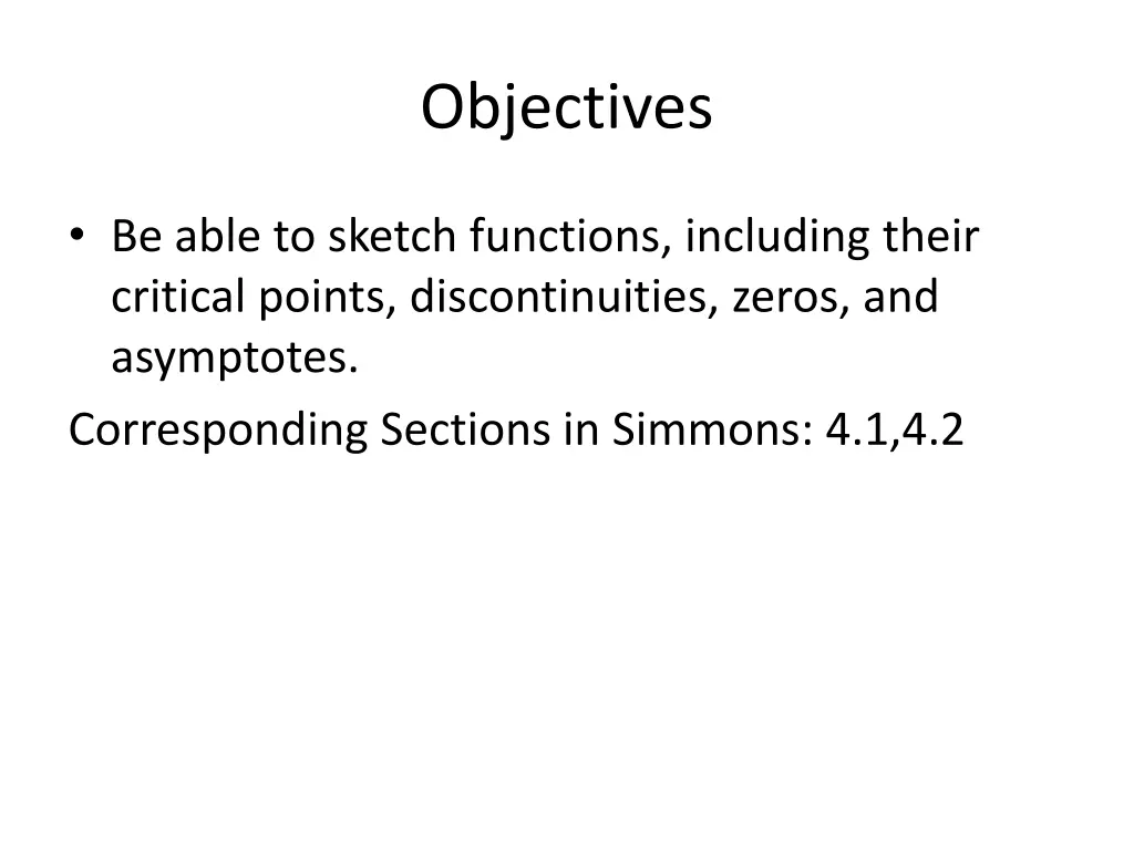 objectives 1