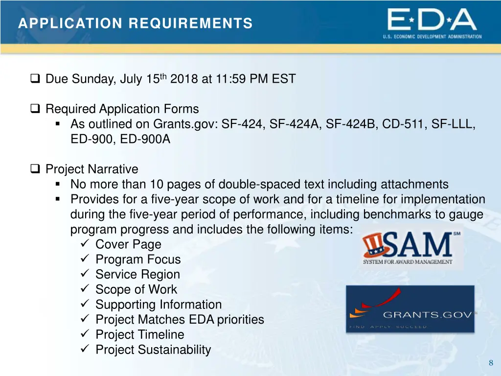 application requirements
