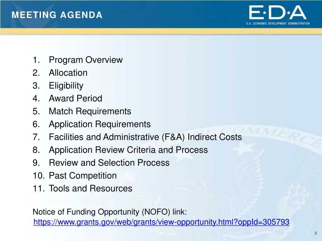 meeting agenda