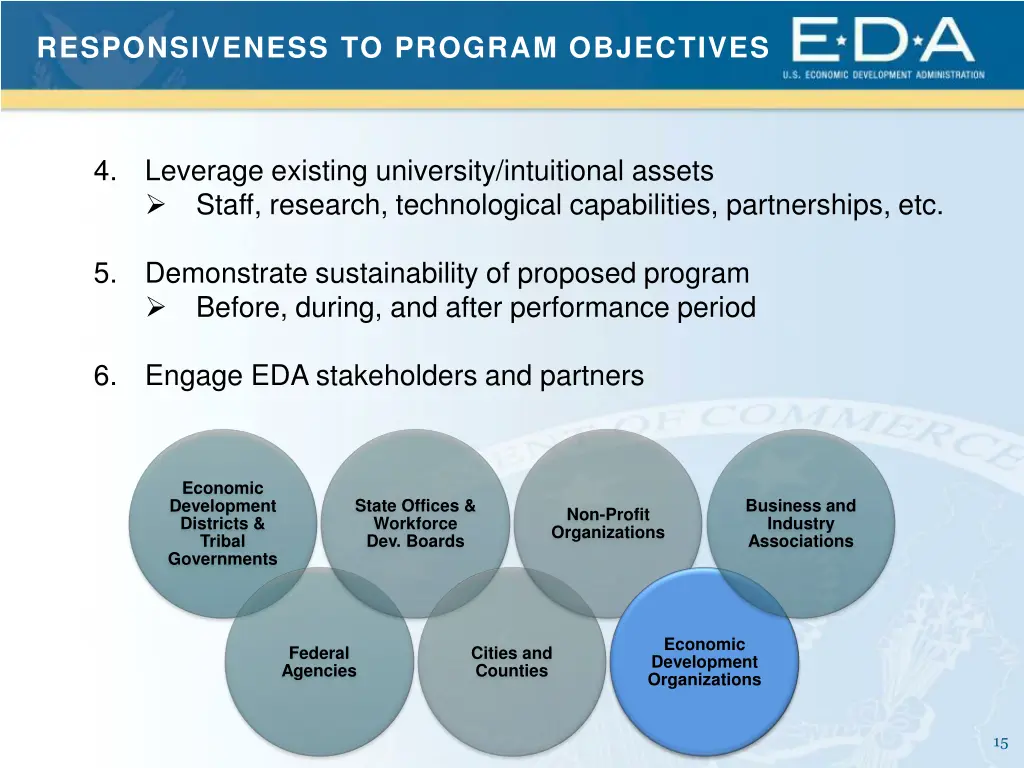 responsiveness to program objectives 1