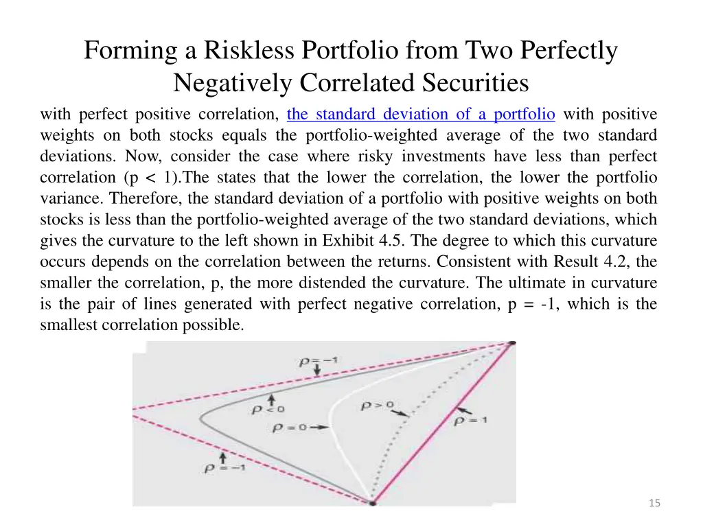 forming a riskless portfolio from two perfectly