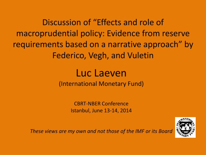 discussion of effects and role of macroprudential