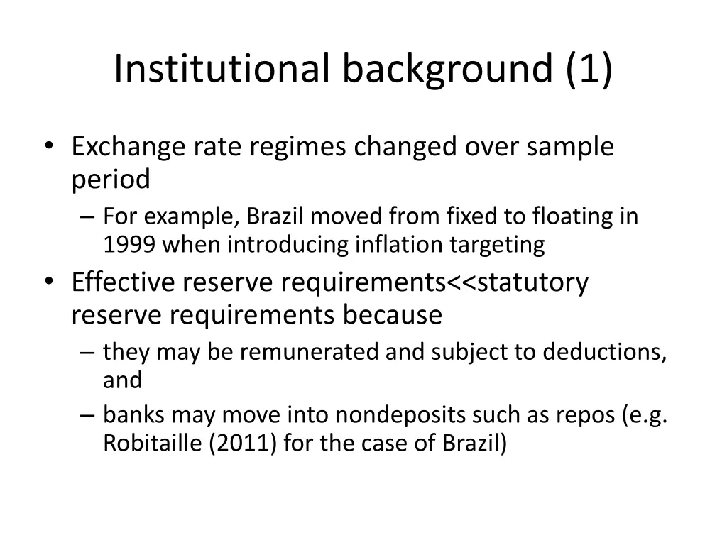 institutional background 1