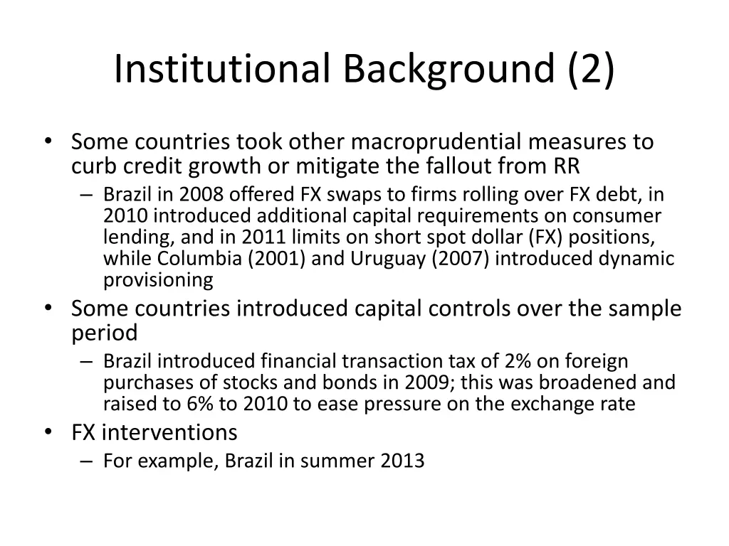 institutional background 2