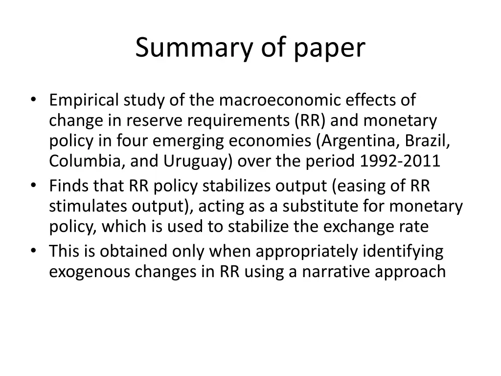 summary of paper