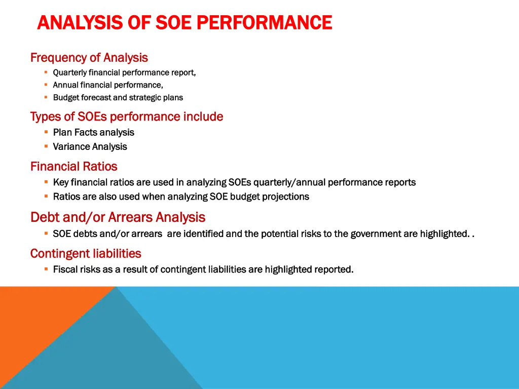 analysis of soe performance analysis