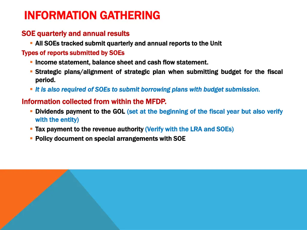 information gathering information gathering