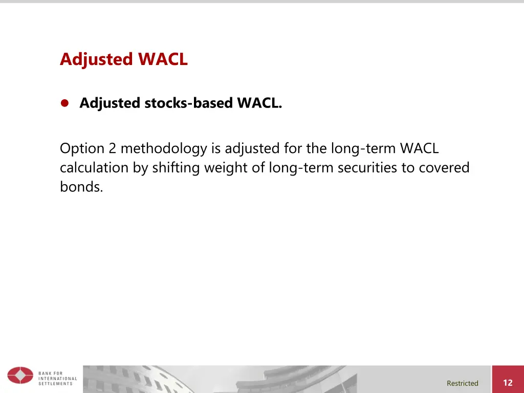 adjusted wacl