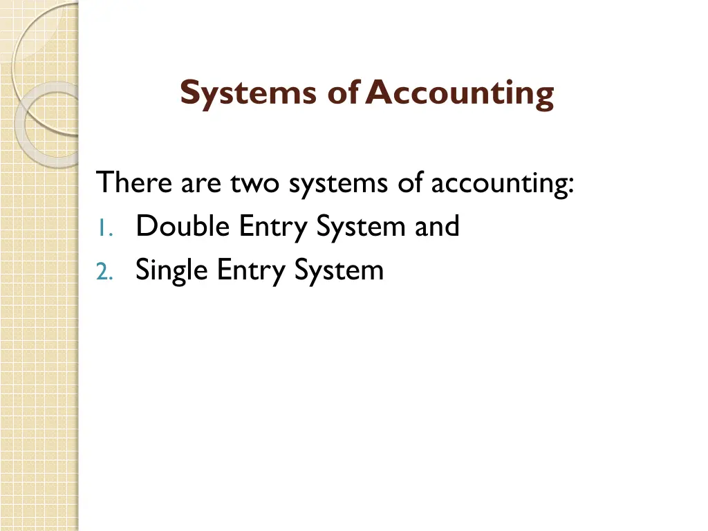 systems of accounting 1
