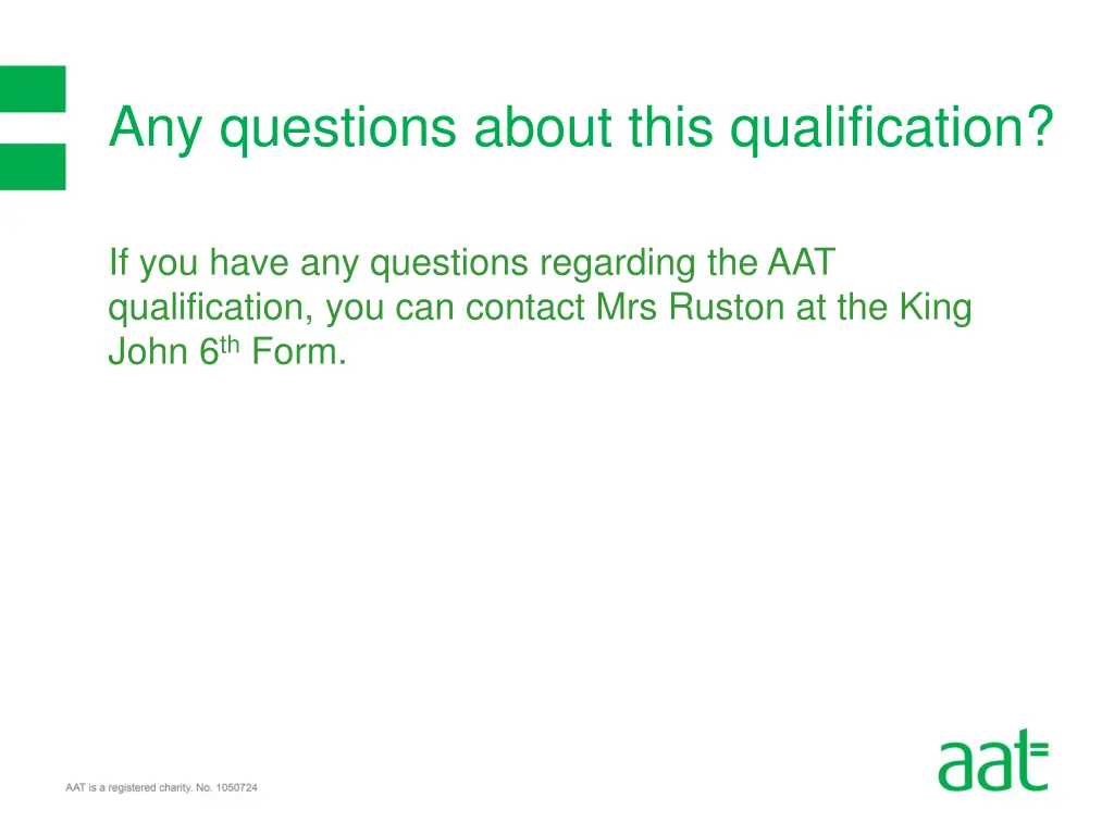 any questions about this qualification