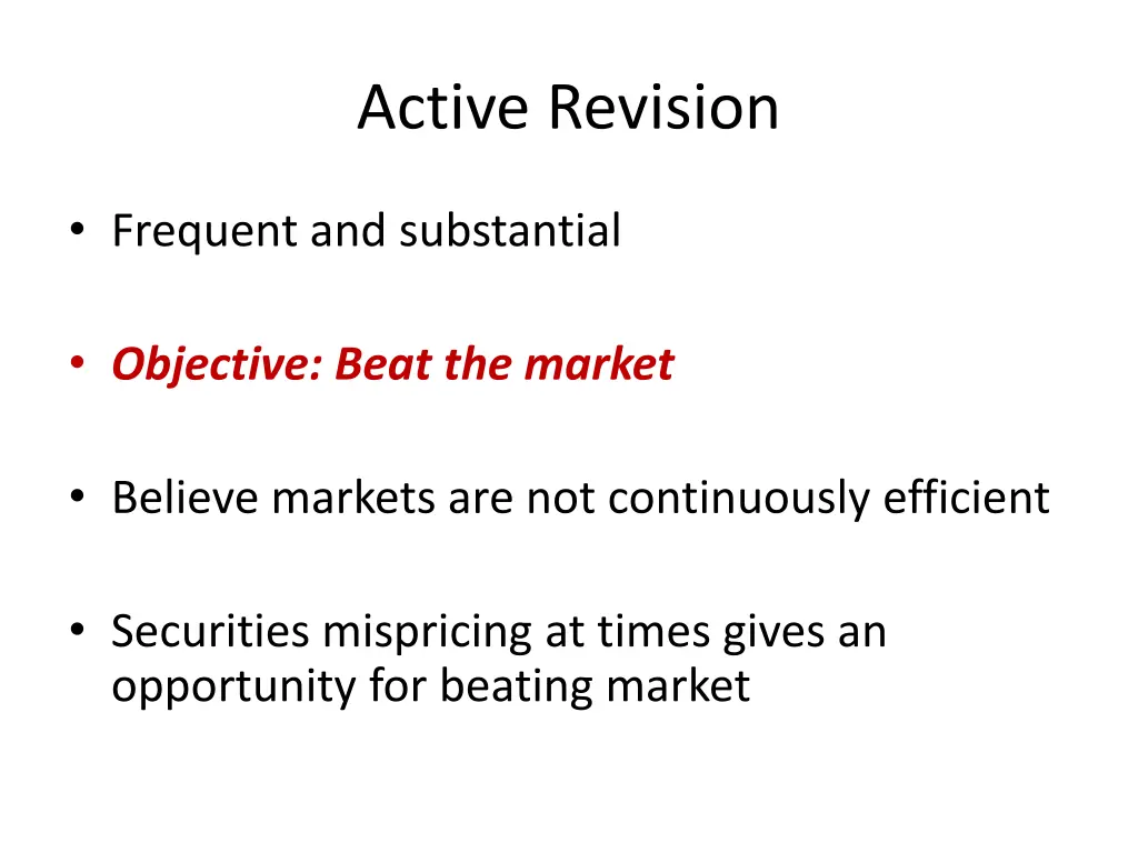active revision