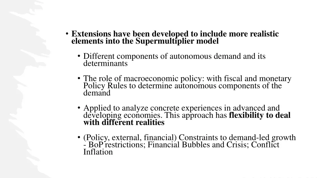 extensions have been developed to include more