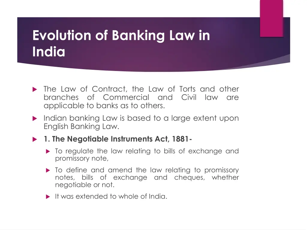 evolution of banking law in india