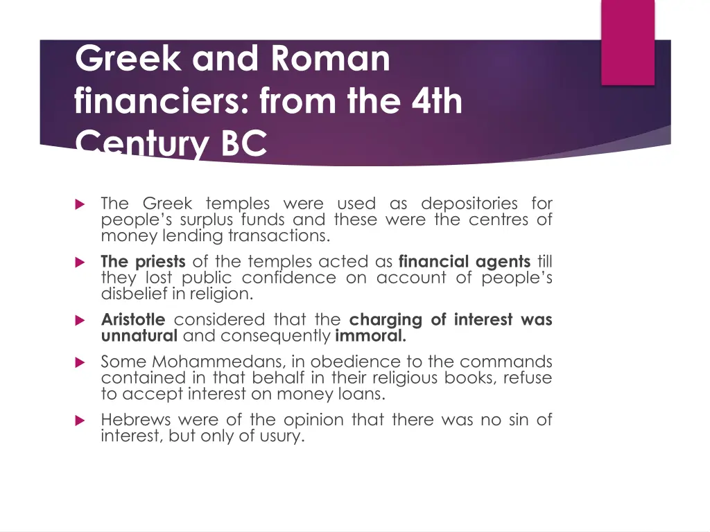greek and roman financiers from the 4th century bc