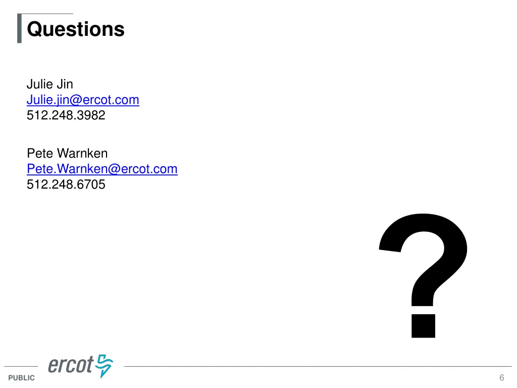 questions