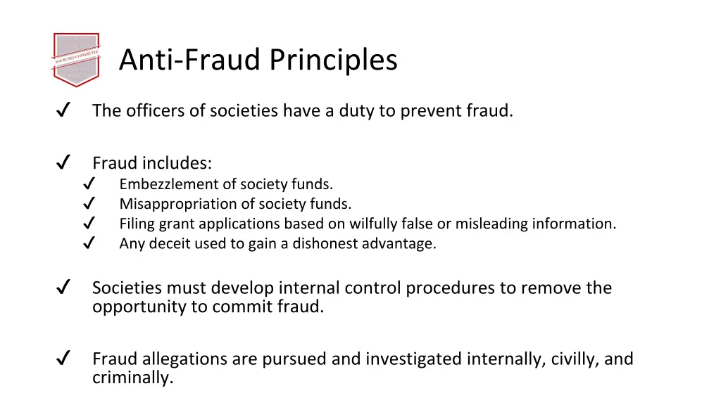 anti fraud principles
