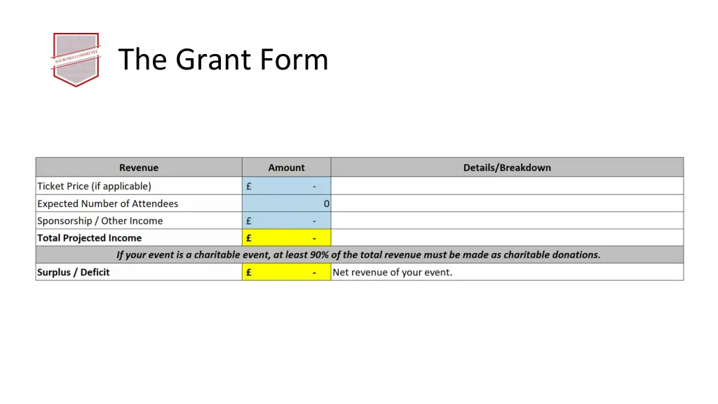 the grant form 2