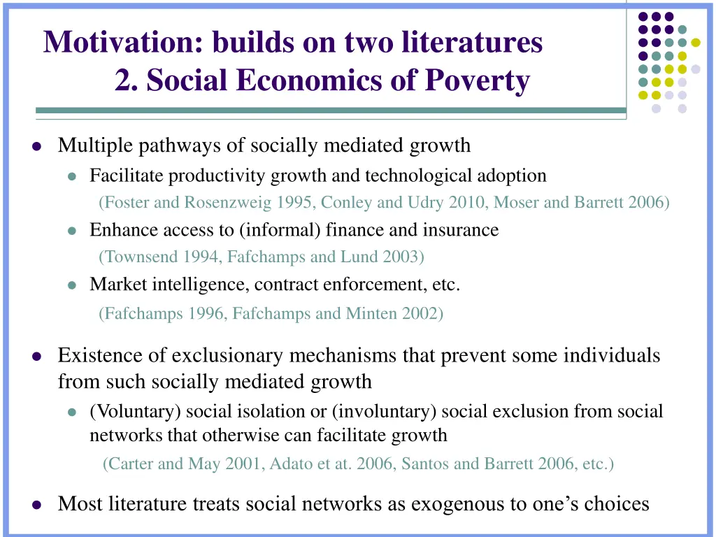 motivation builds on two literatures 2 social
