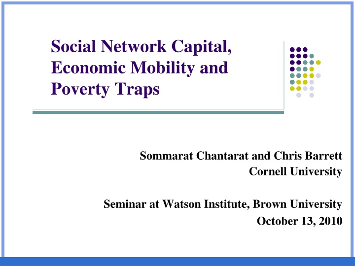 social network capital economic mobility