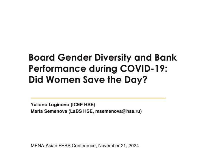 board gender diversity and bank performance