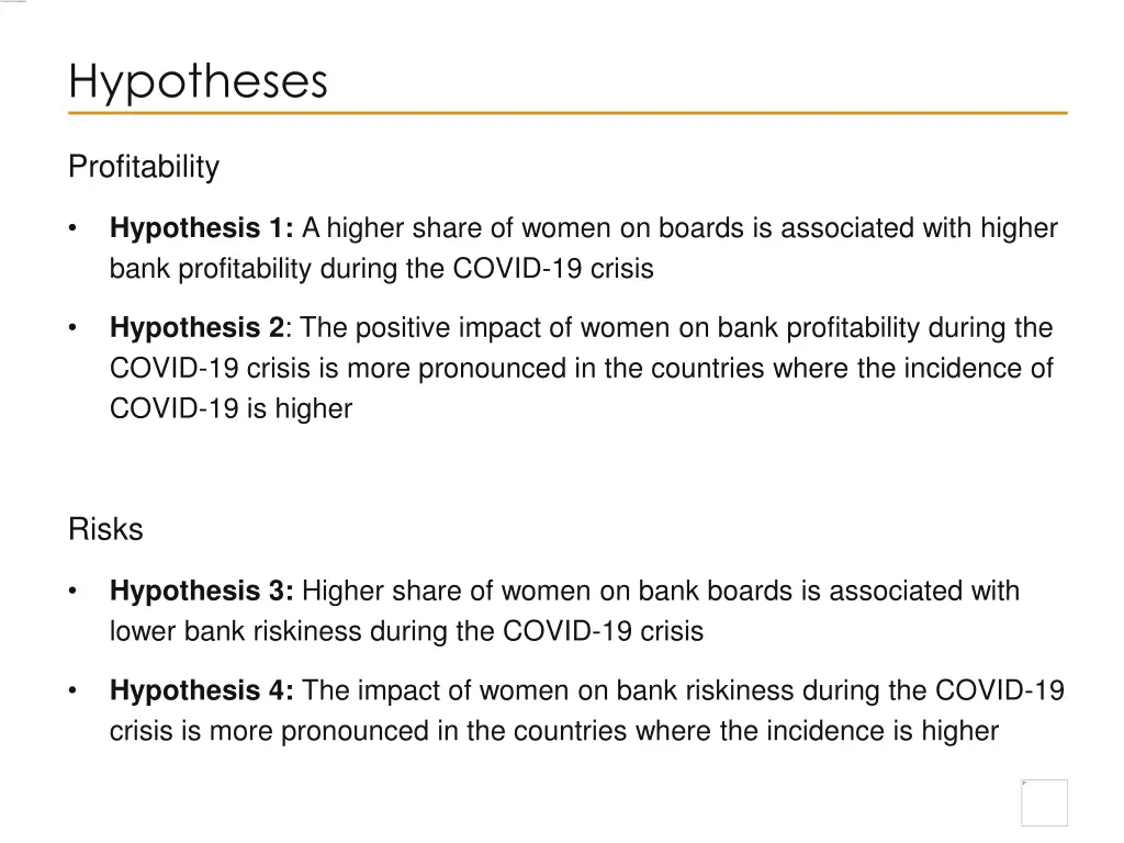 hypotheses