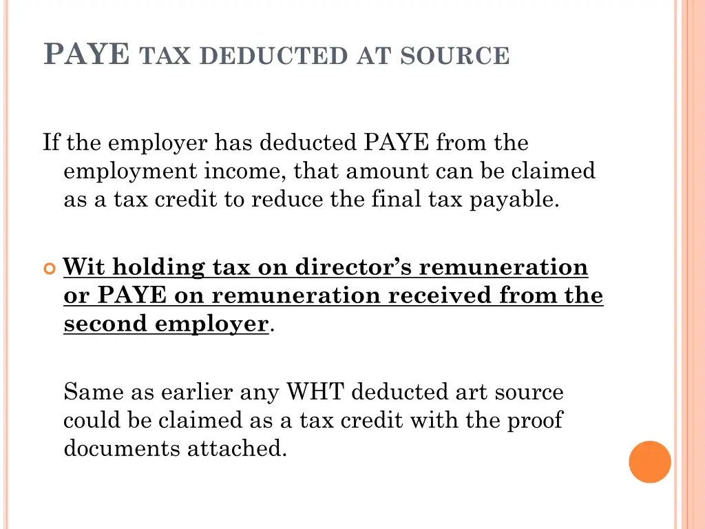 paye tax deducted at source