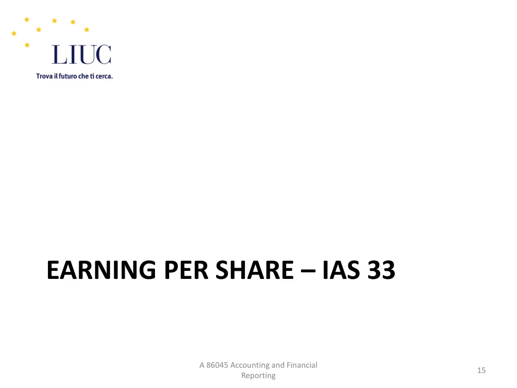 earning per share ias 33