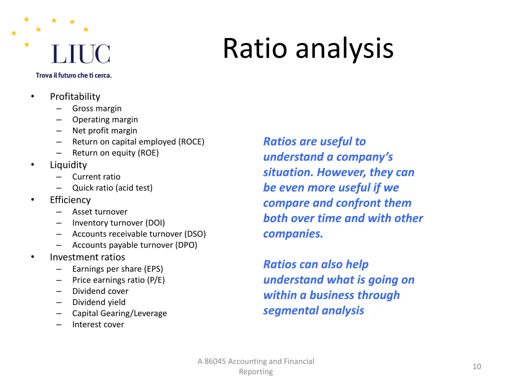 ratio analysis 1