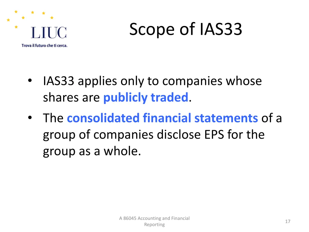 scope of ias33