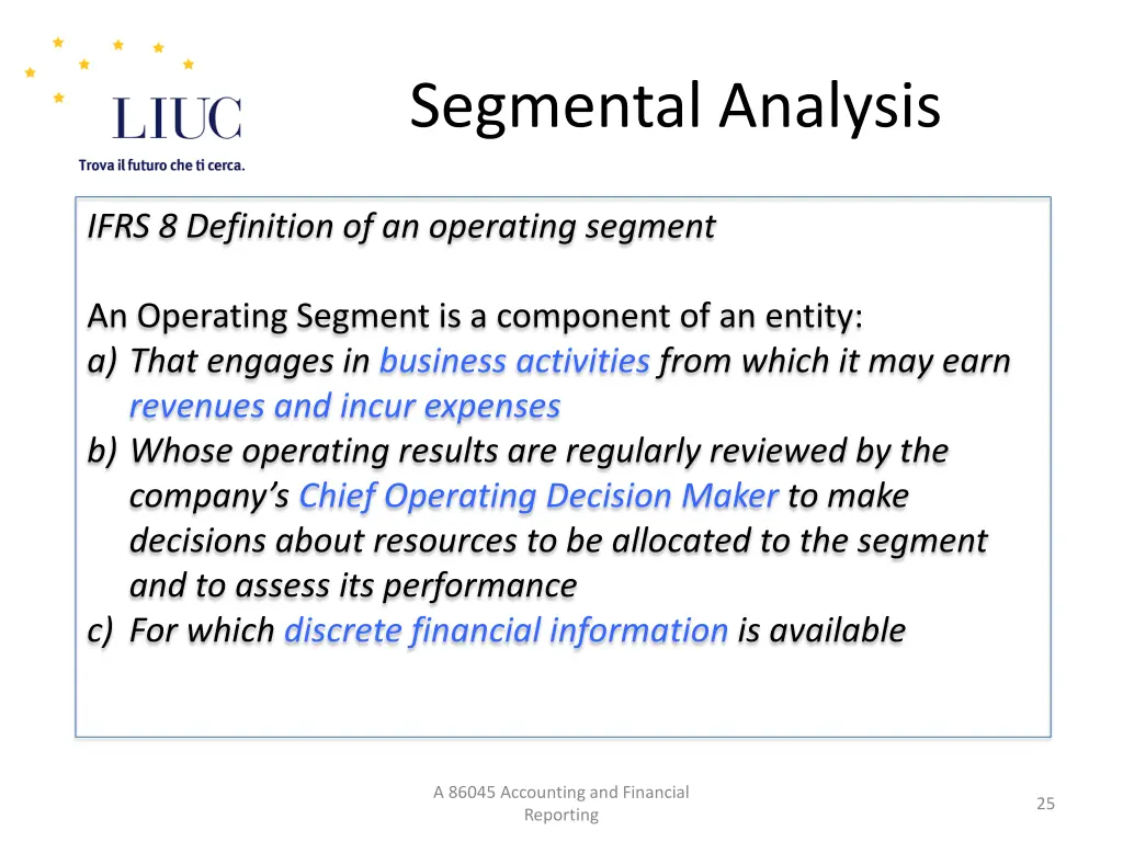 segmental analysis