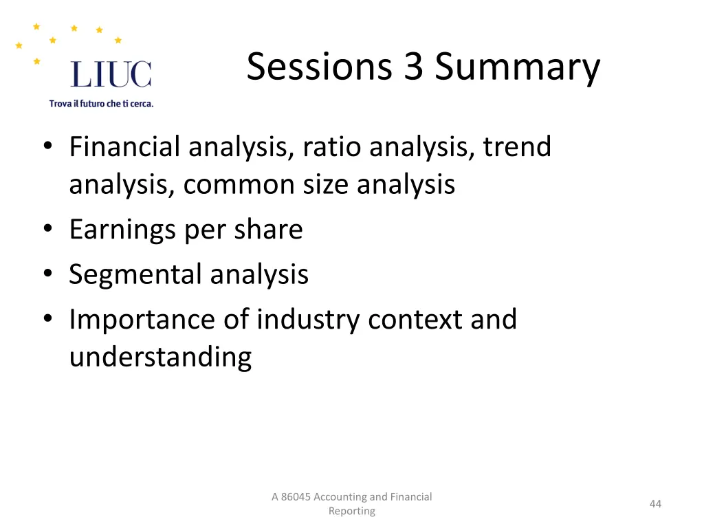 sessions 3 summary