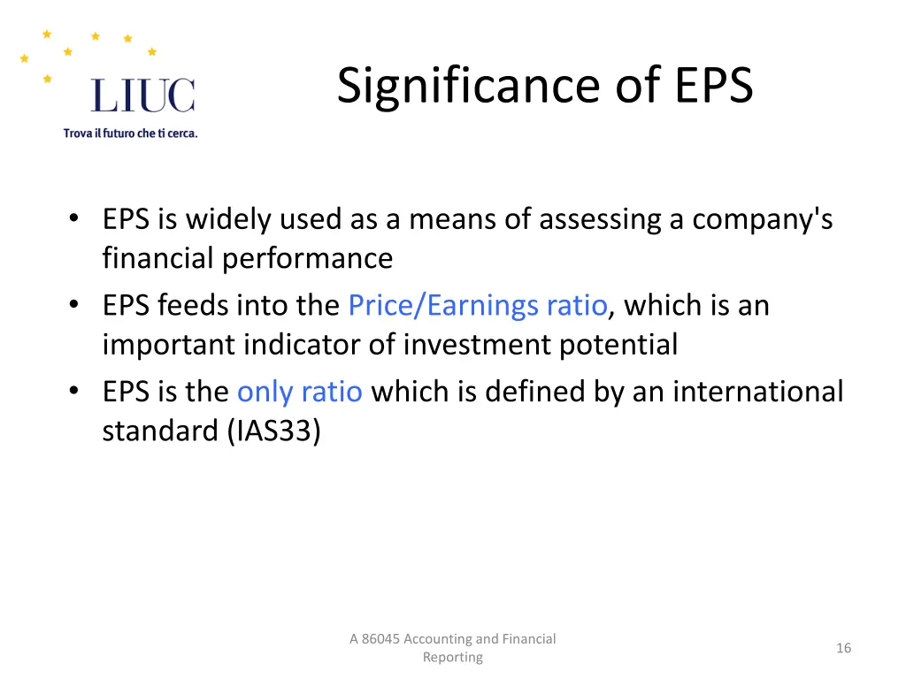 significance of eps