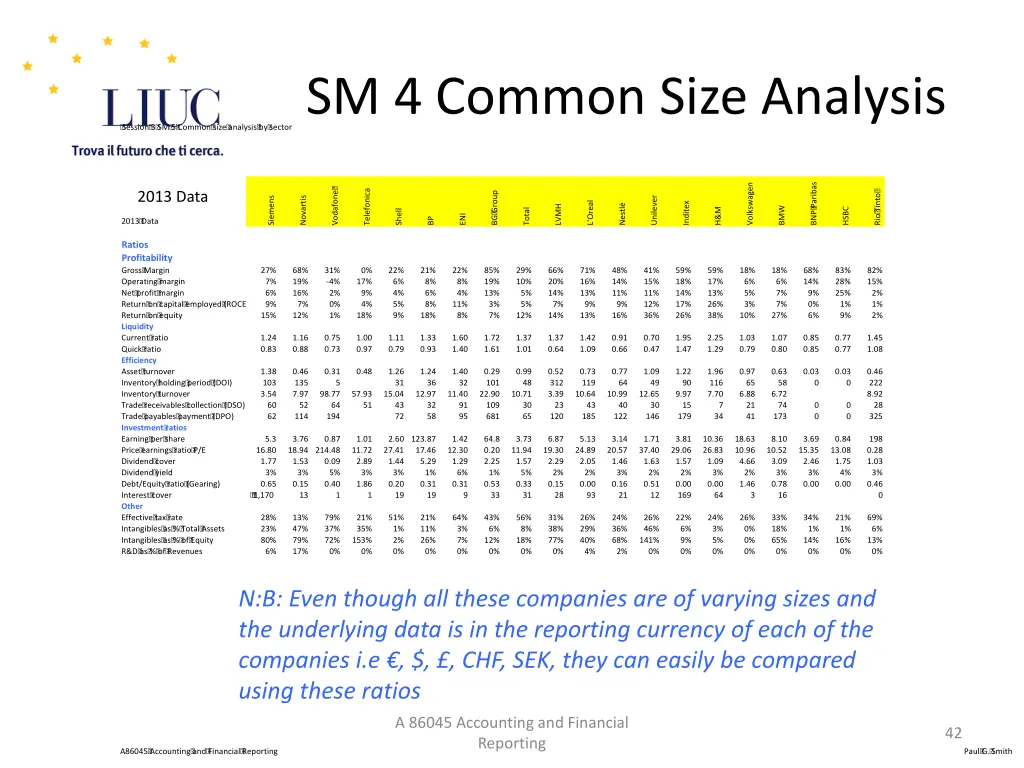 sm 4 common size analysis