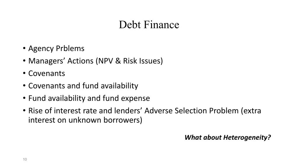 debt finance