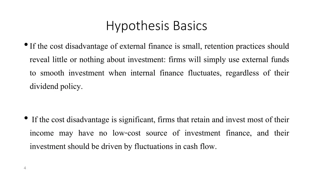 hypothesis basics